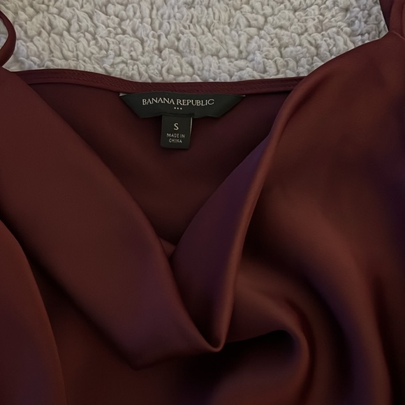 Maroon Silk Tank - Picture 2 of 3